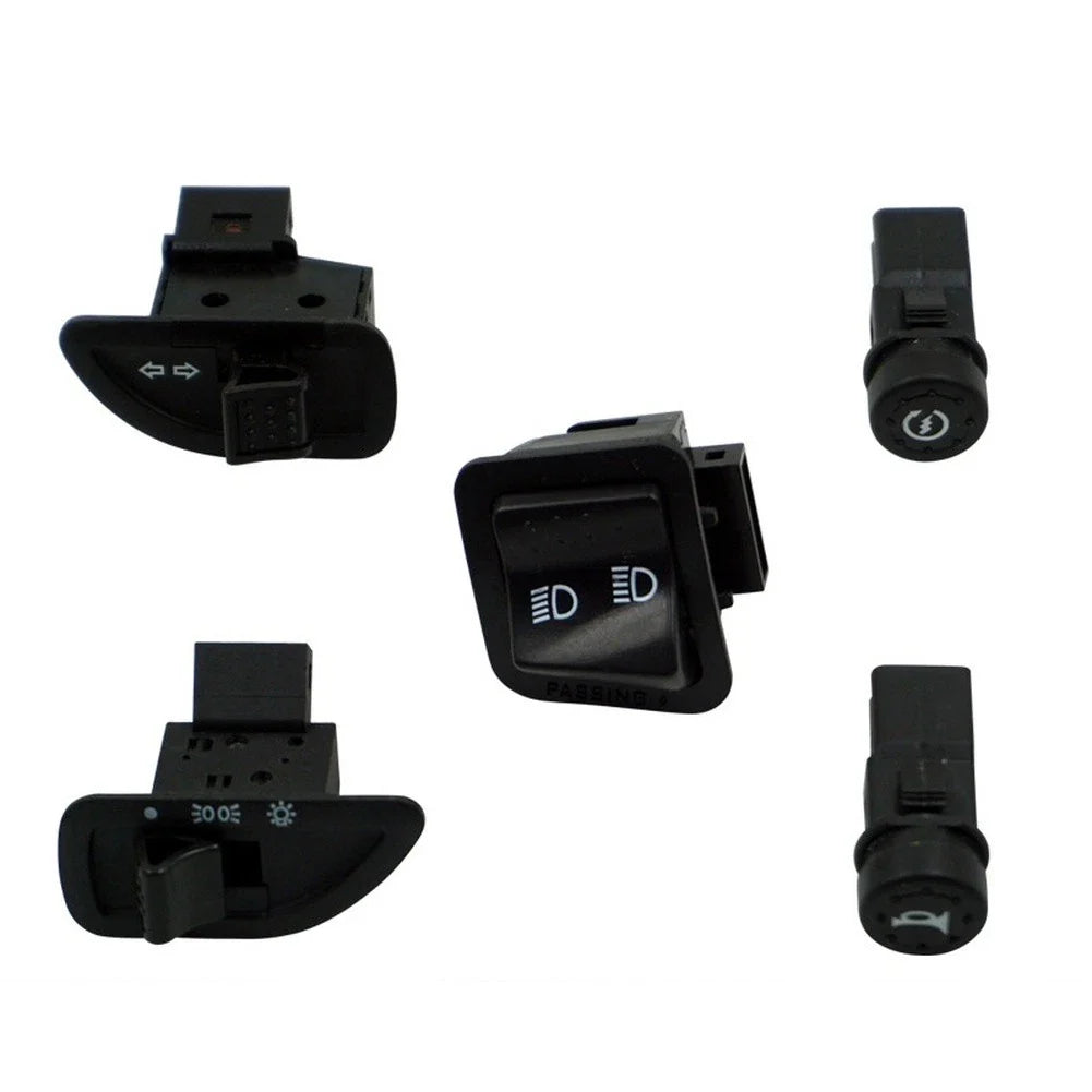 5 Piece Switch Set for Piaggio Scooter (Turn Signal, Horn, Ignition)