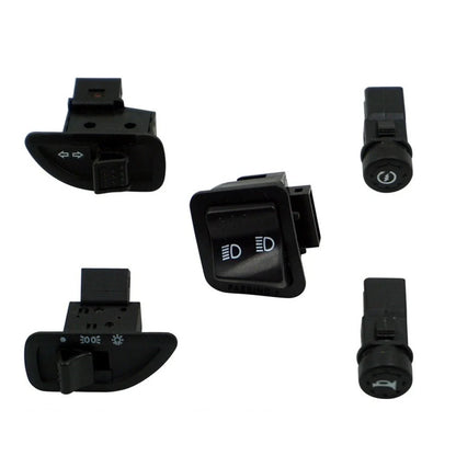 5 Piece Switch Set for Piaggio Scooter (Turn Signal, Horn, Ignition)