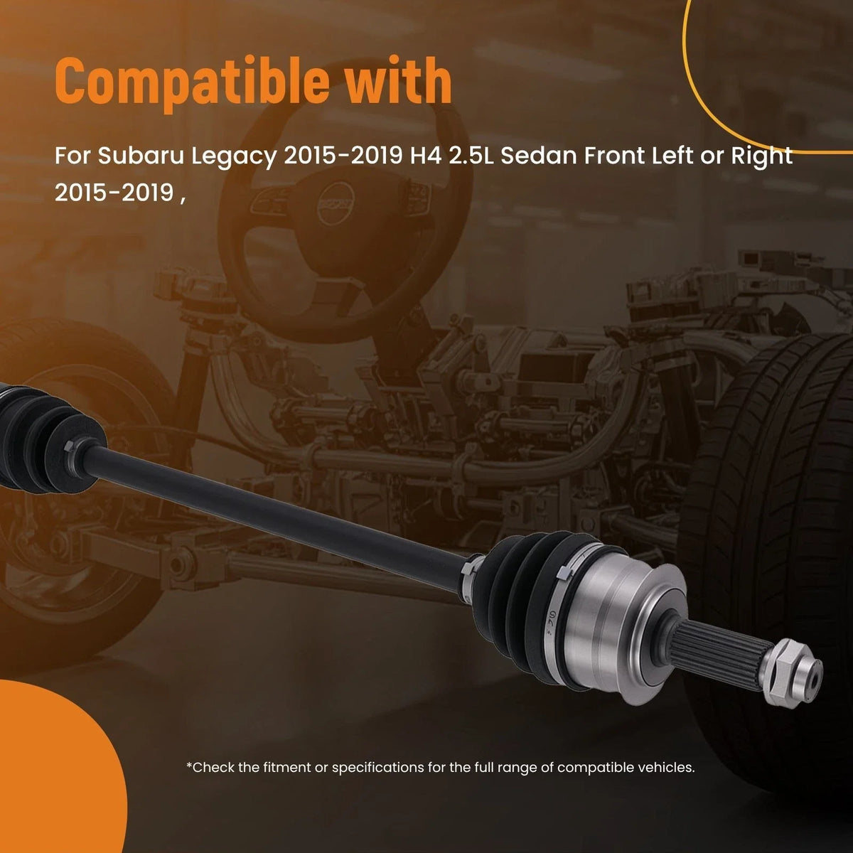 CV Axle Shaft Set for Subaru Legacy (2015–2019)