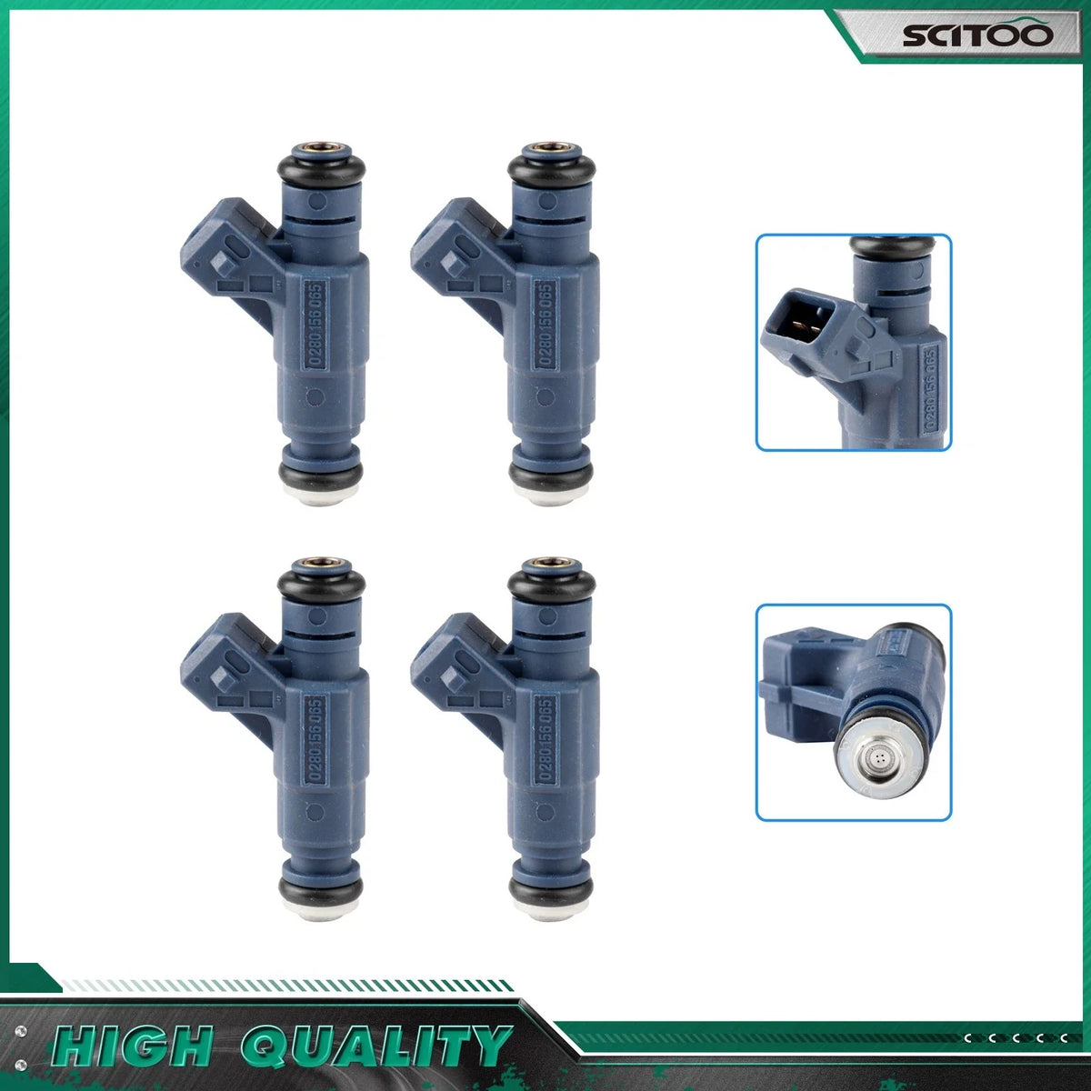 Set of 4 Fuel Injectors for Audi A4 Quattro (2001–2005) & Volkswagen Passat (2000–2005) 1.8L