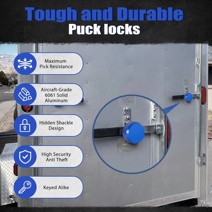 3 Pack Keyed Alike Puck Locks for Trailers (2010–2023)