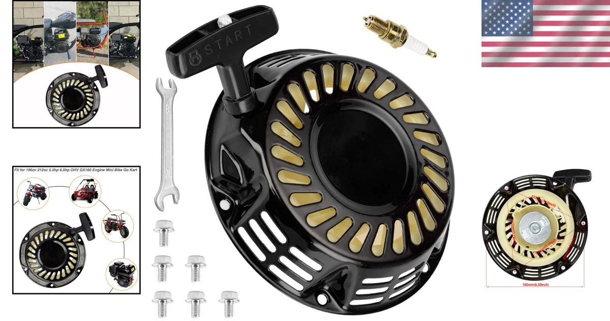 Recoil Starter for ATVs, Go Karts (Metal Build)