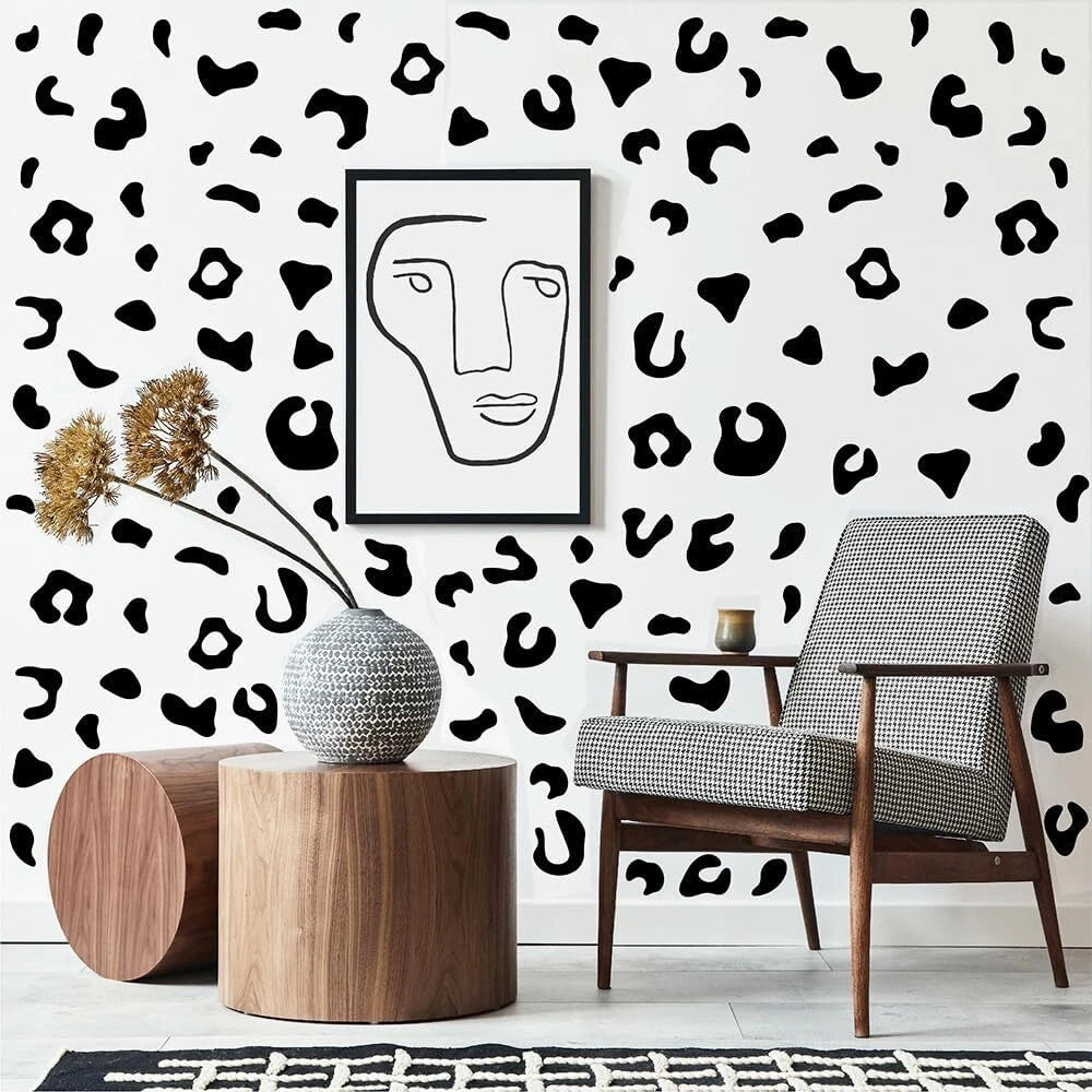 360 Pcs Black Cheetah Stickers Animal Print Wallpaper Removable