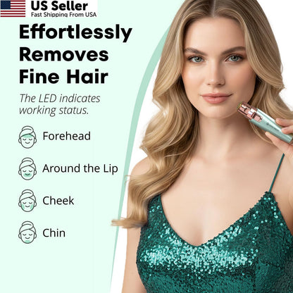 2X Eyebrow Facial Trimmer for VG VOGCREST (Rechargeable, Pastel Green)