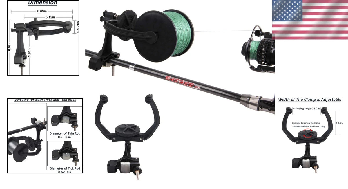 Ultra-Compact Fishing Line Spooler for All Rod Types