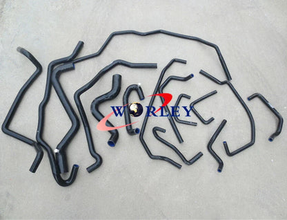 15PC Black Silicone Water/Coolant Hose for Renault 5 R5 GT Turbo (1988-1991)
