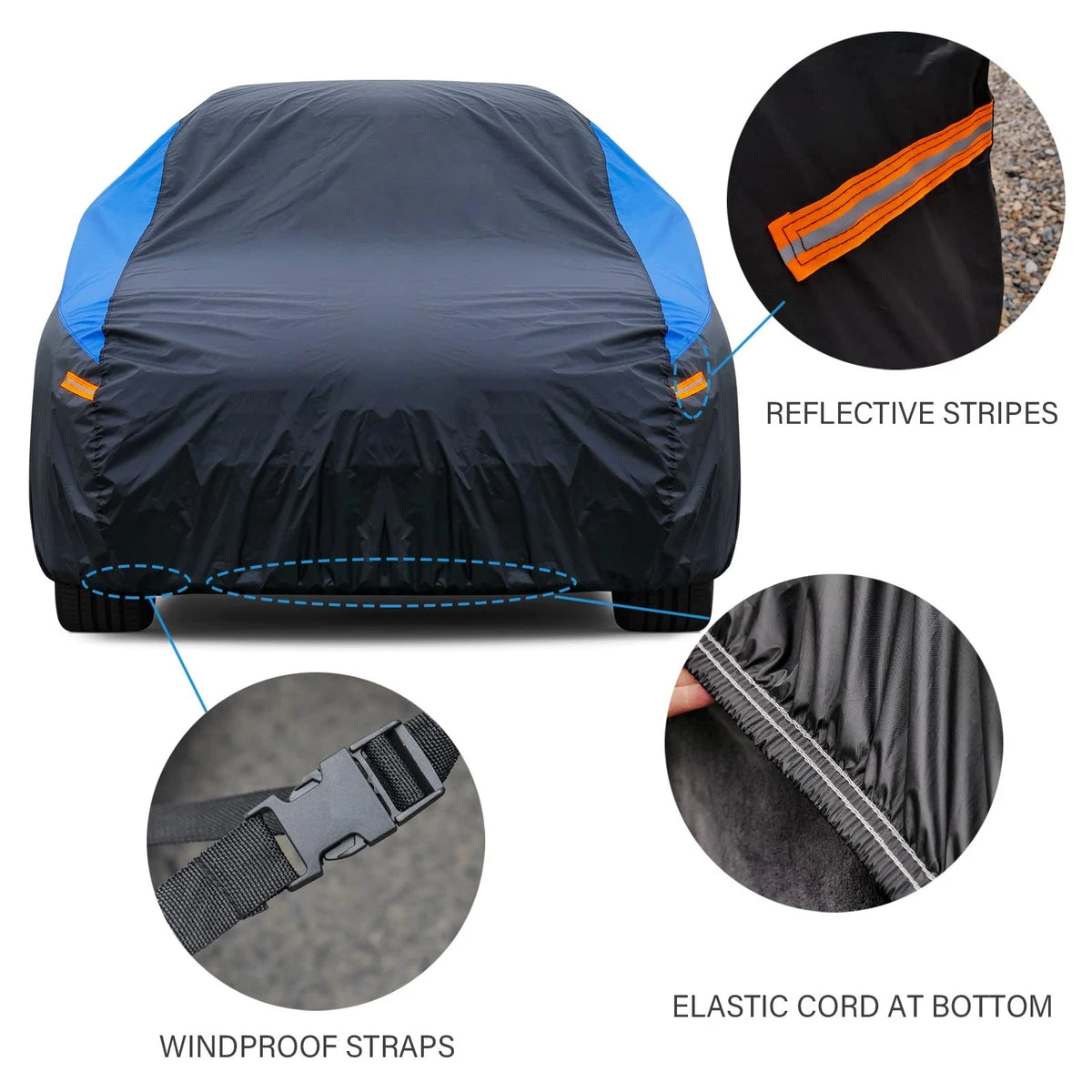 AllWeather Waterproof SUV Car Cover for Popular Models (Universal Fit)