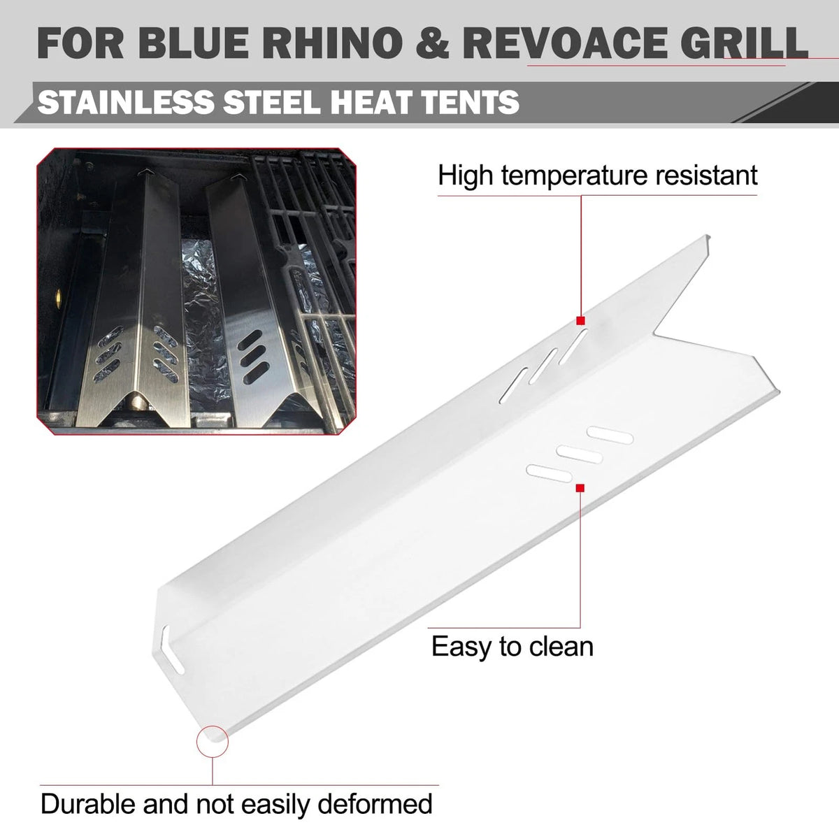3X Heat Plates for Blue Grill (15" x 4 1/3")