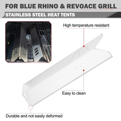 3X Heat Plates for Blue Grill (15" x 4 1/3")