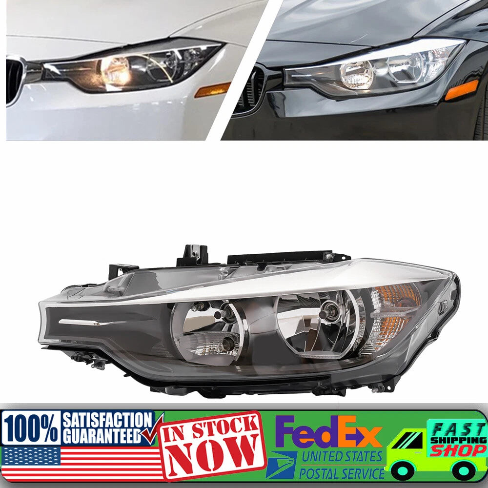 Left Driver Side Halogen Headlight for BMW 320i 328i (2012–2015) 63117338709, BM2502169