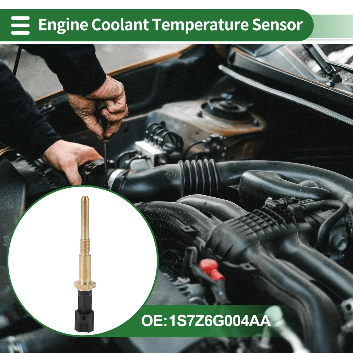 Engine Coolant Temperature Sensor No. 1S7Z6G004AA for Ford Fusion (2020)