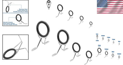 9-Piece Fishing Rod Repair Kit for Durable Stainless Steel & Ceramic Solutions