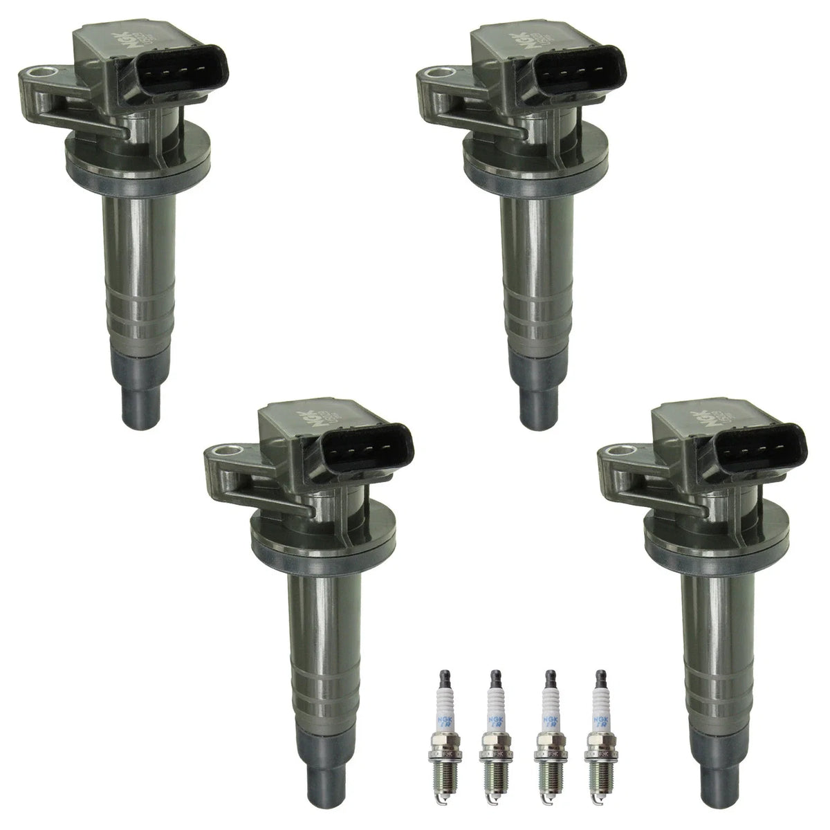 Set of 4 NGK Ignition Coils & Iridium Spark Plugs for Toyota Celica Corolla (1999–2005)