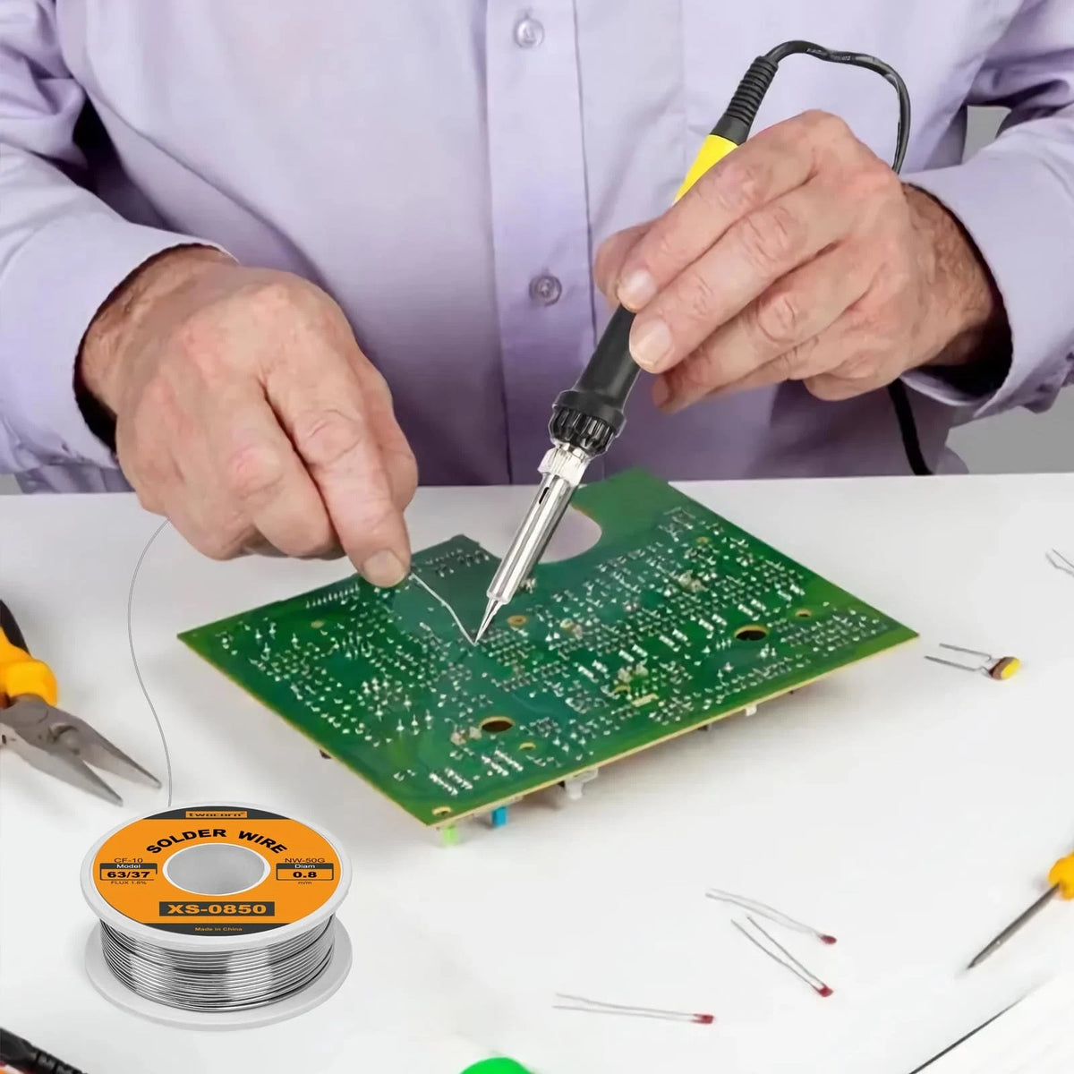 63/37 Solder Wire with 1.8% Flux for Automotive Applications