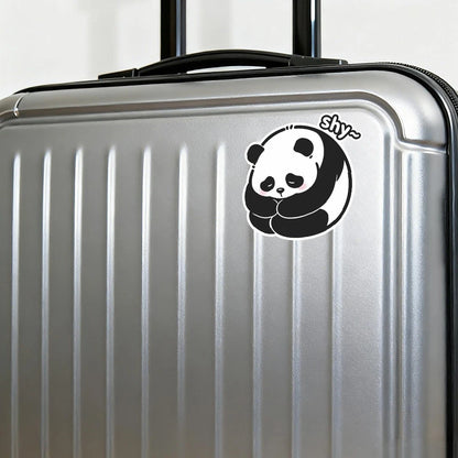 Vinyl Sticker Panda Shy Cute for Car Window, Laptop, Bottle, Tumbler, Skateboard