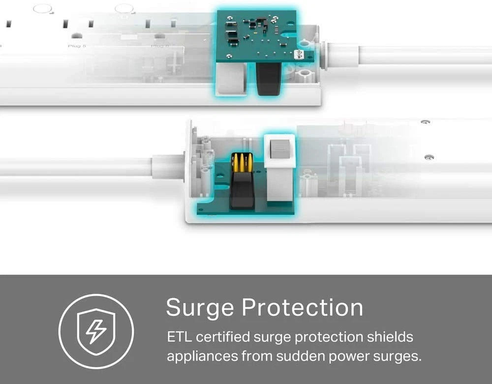 6-Outlet Surge Protector Power Strip for Kasa Smart Plug HS300