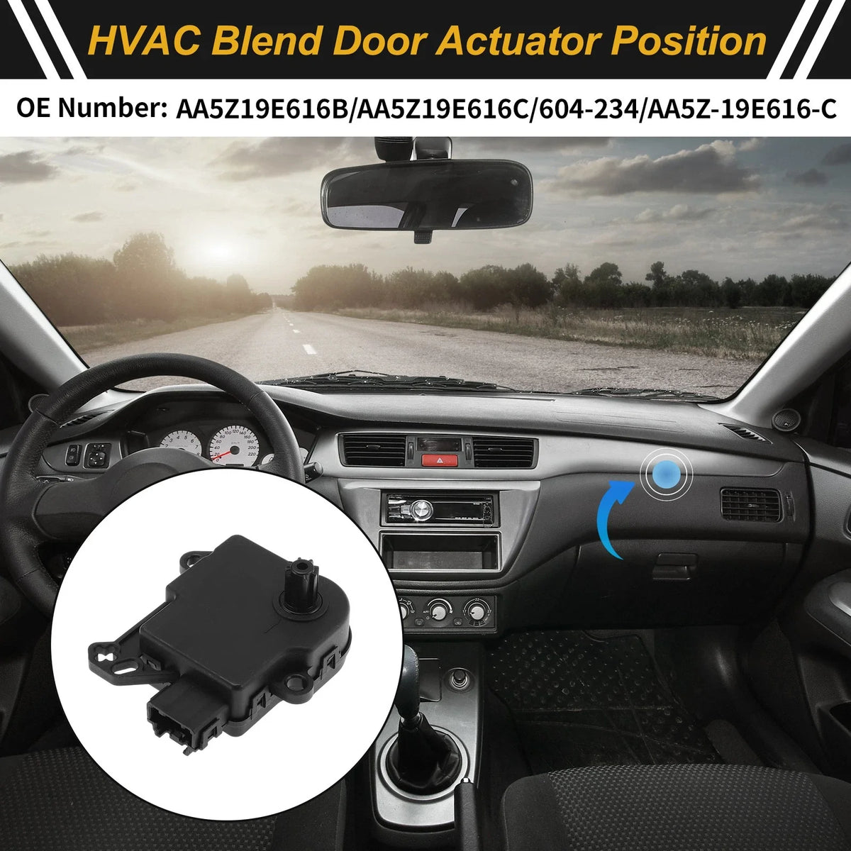 HVAC Heater Blend Door Actuator for Ford Explorer (No.AA5Z19E616B)