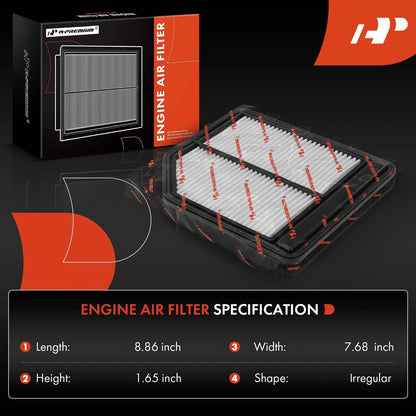 Set of 2 Engine & Cabin Air Filters for Honda Civic (2006–2011) CF159, CAF1781