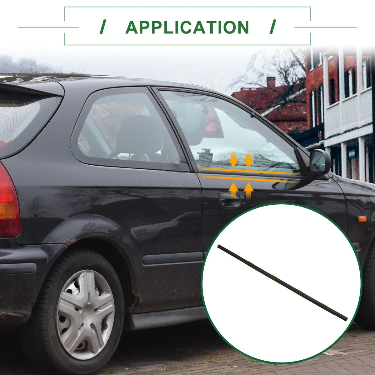 1pc Rear Left Weatherstrip Window Seal No. 72950S04003 for Honda Civic (1996–2000)