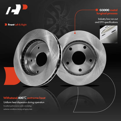 Front Disc Brake Rotors & Ceramic Pads for Dodge Ram 1500 (1994–1999)