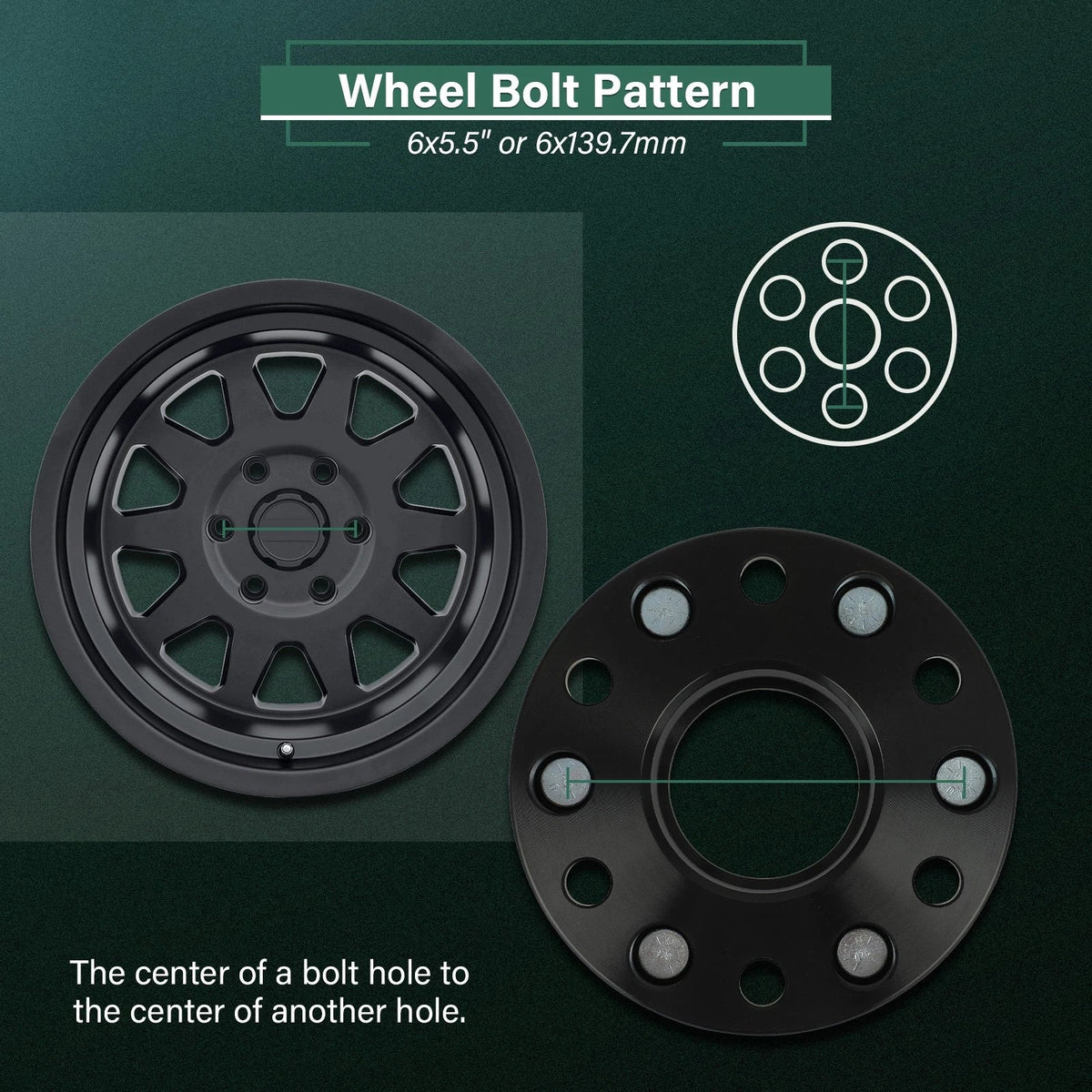 4X 1.5" Hub Centric Wheel Spacers 6x5.5 14x1.5 for Ram 1500 (2019–2025)