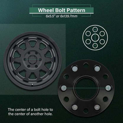 4X 1.5" Hub Centric Wheel Spacers 6x5.5 14x1.5 for Ram 1500 (2019–2025)