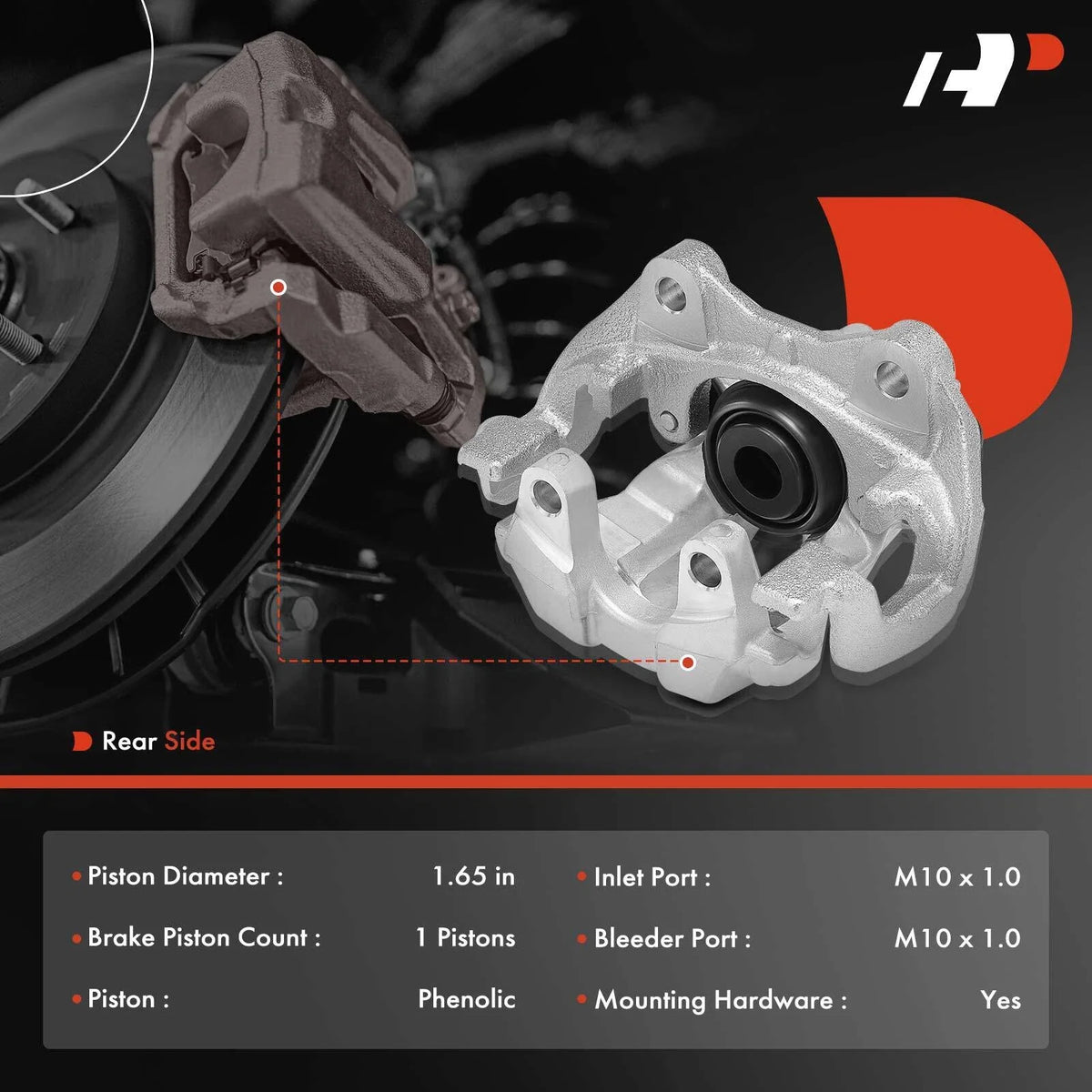 Pair Rear Disc Brake Calipers for Mercedes-Benz CLS400 (2015–2017)