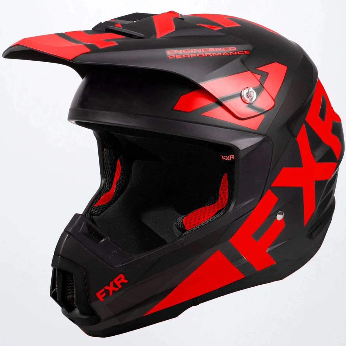 FXR Torque Team Open Snowmobile Helmet Red XL 2XL