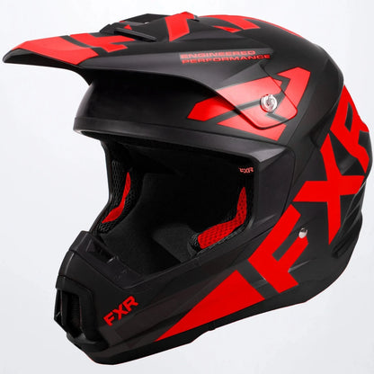 FXR Torque Team Open Snowmobile Helmet Red XL 2XL
