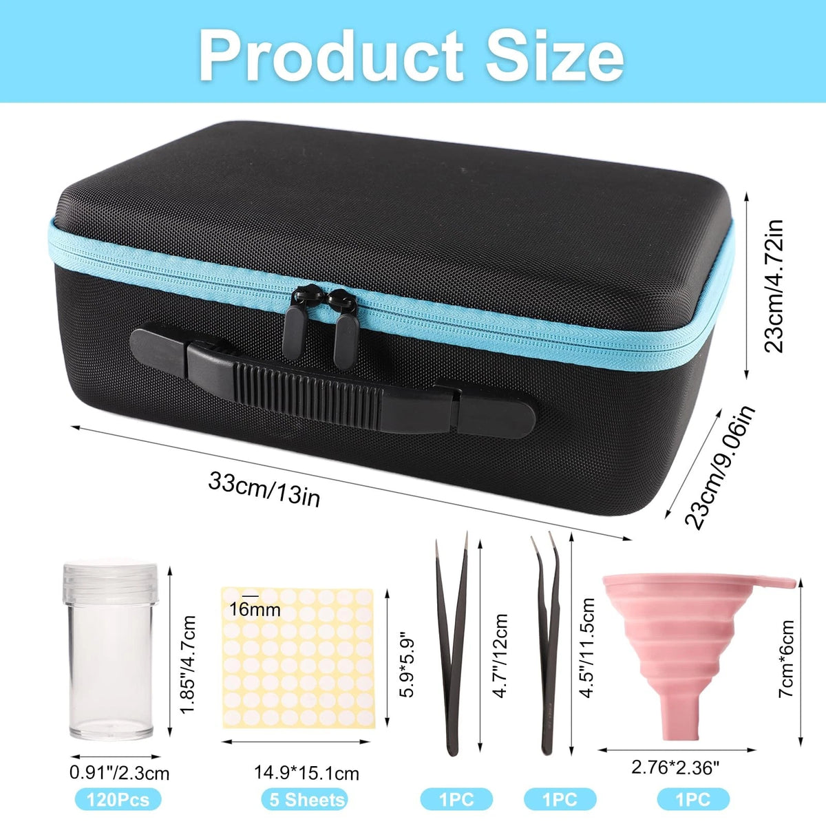 120-Slot Seed Storage Organizer for Gardening (Black)