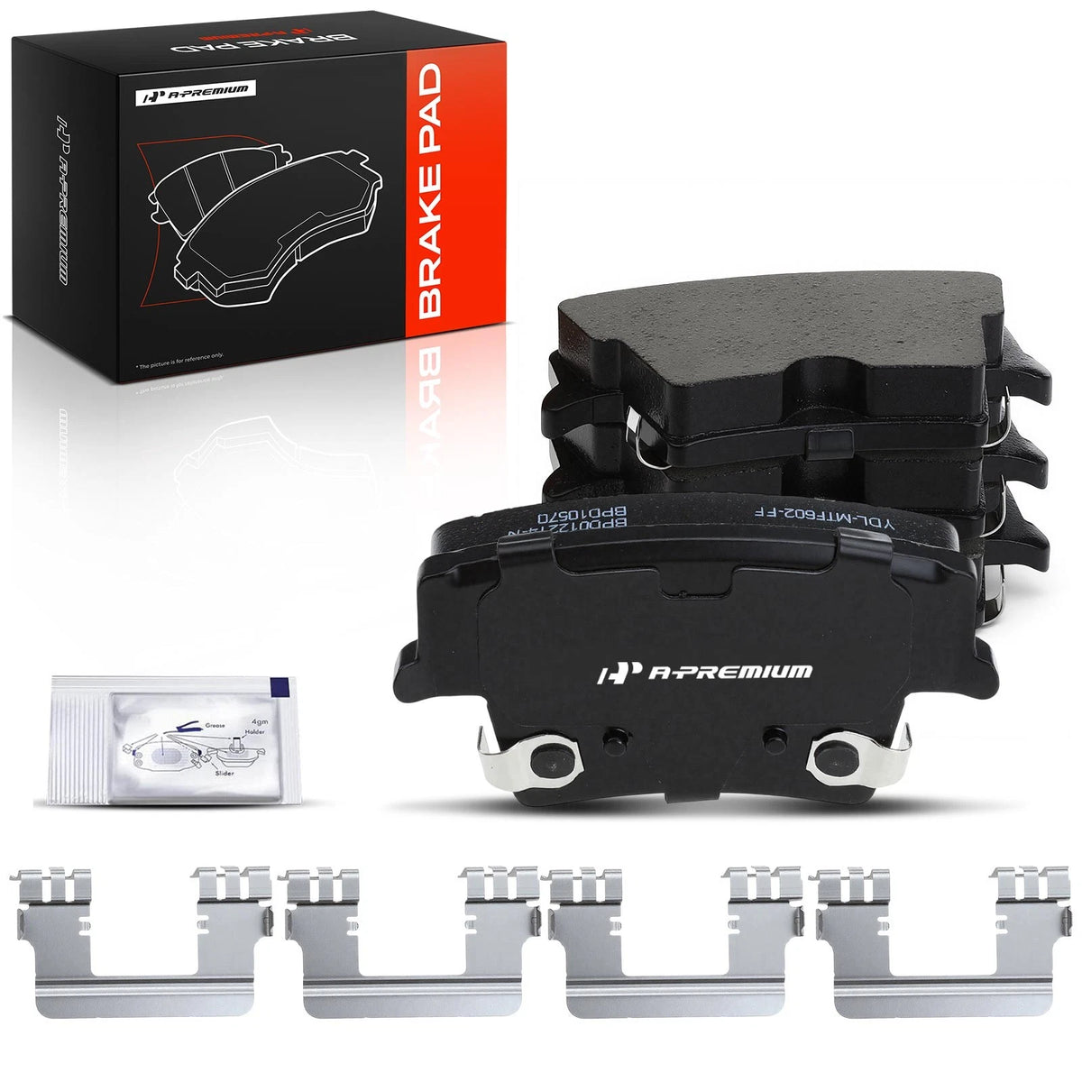 Set of 4 Rear Ceramic Brake Pads for Dodge Charger/Challenger (2006–2020) P-1057