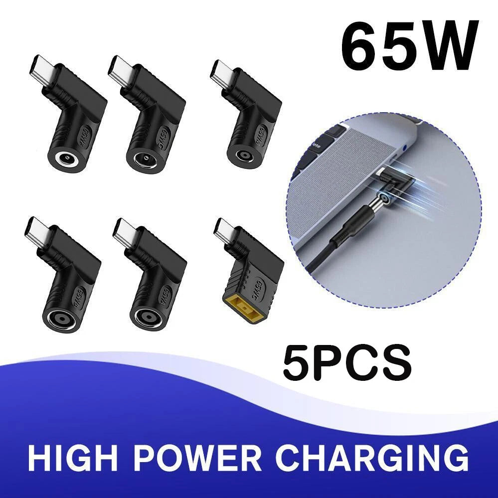 5X USB Type C PD Power Charging Cable Adapter for Laptops