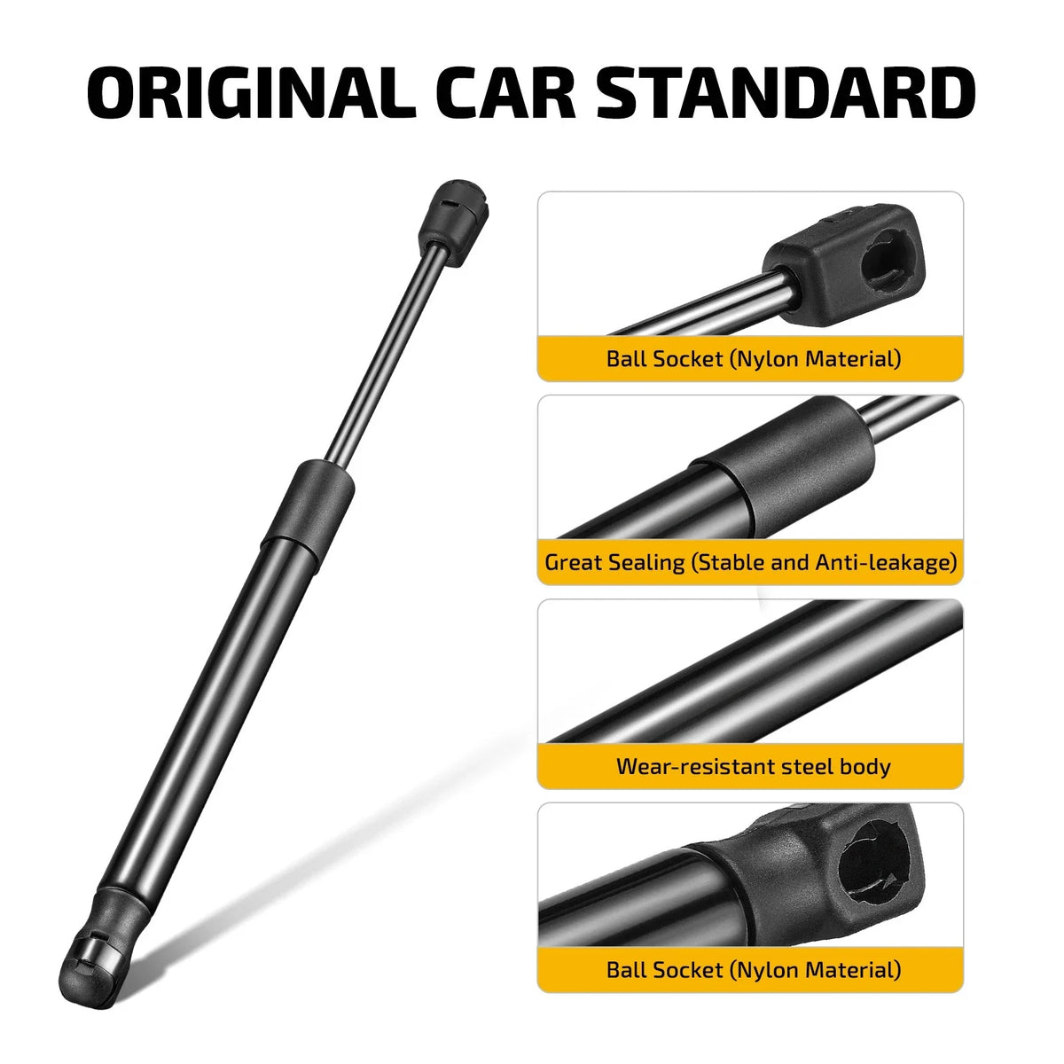 Set of 2 SE120P45 12" Gas Lift Support Struts for Leer Camper (200N/45Lbs)