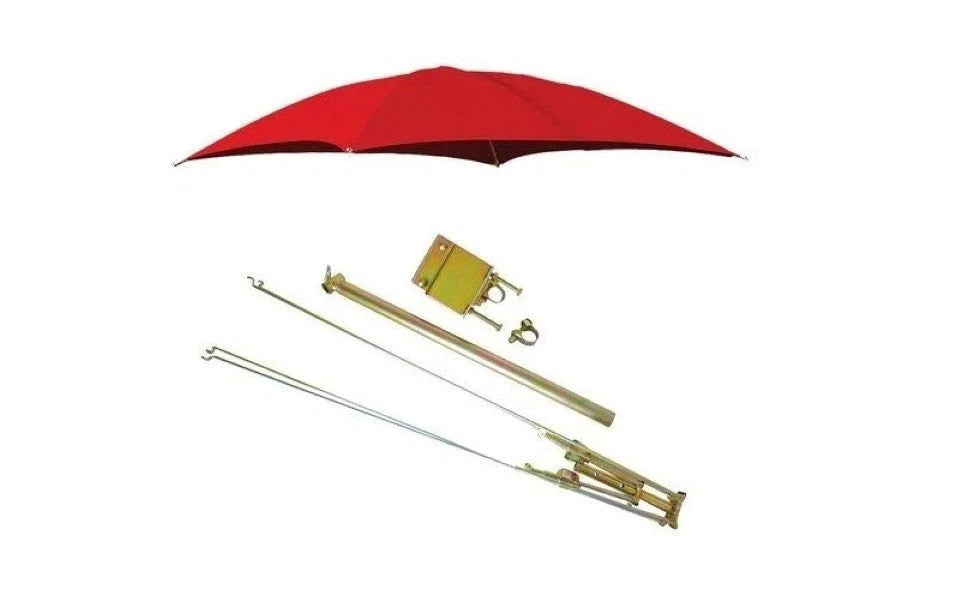 Deluxe Tractor Umbrella Kit 54" Red Cover Frame & Mount Bracket