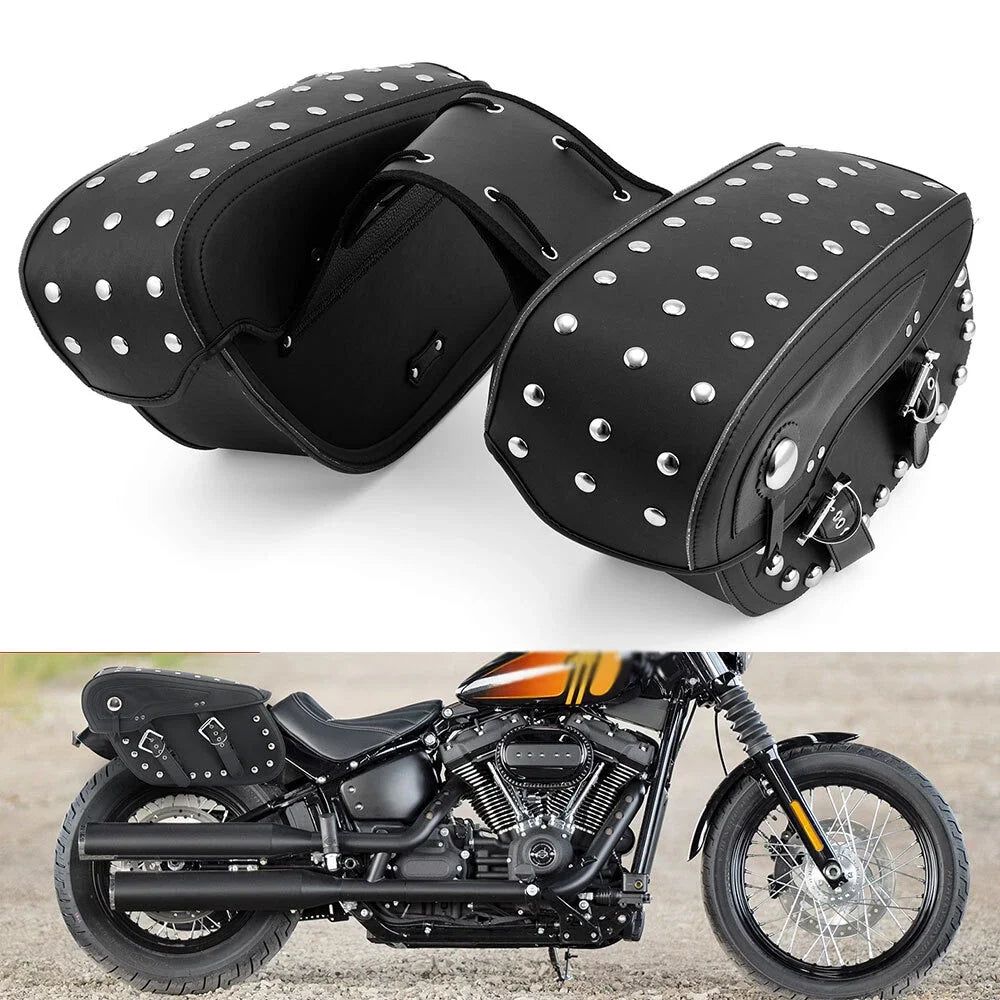 2Pcs Saddle Bags for Harley Honda Suzuki Yamaha (Motorcycle)