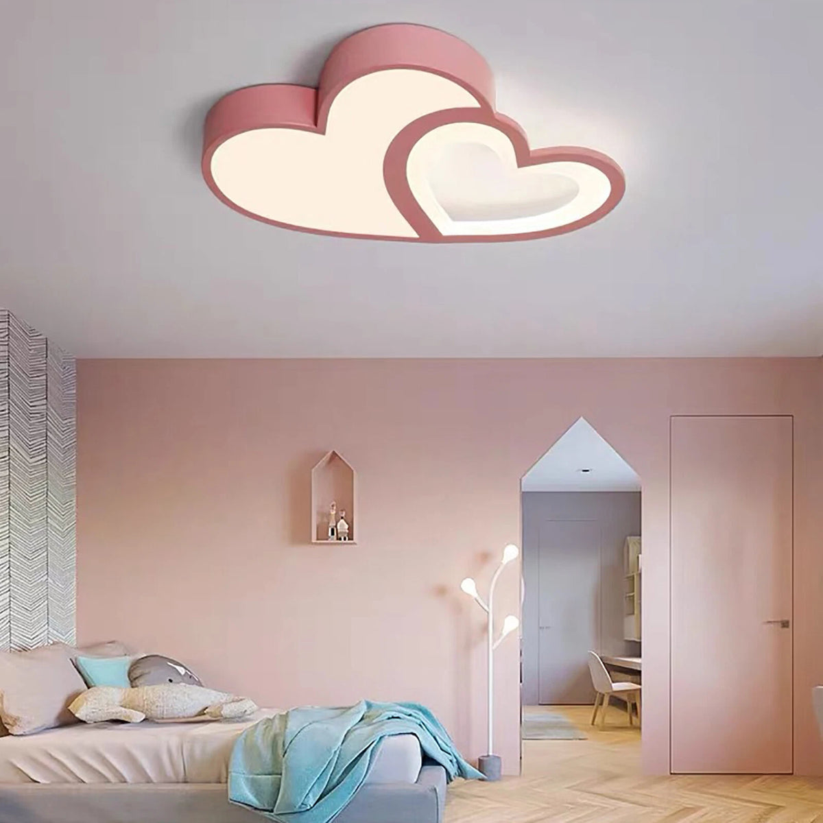 LED Acrylic Heart Shape Ceiling Light for Kids Room (Indoor Pendant)