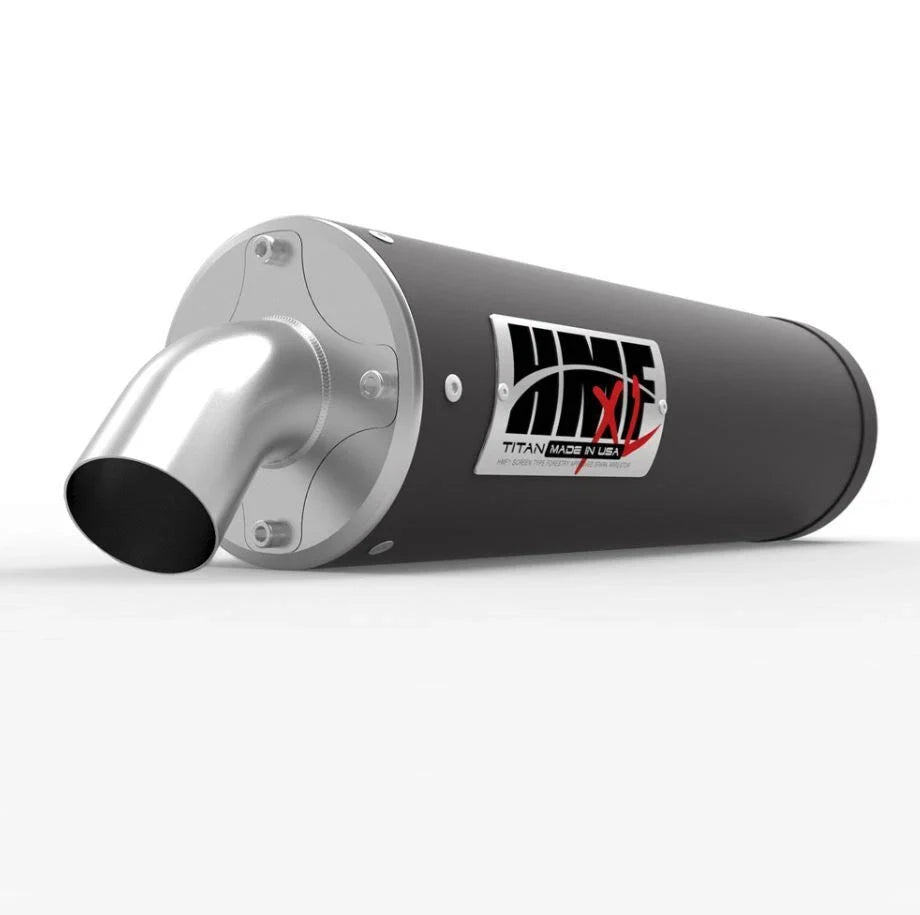 HMF Titan Gunmetal Grey XL Loud Slip On Exhaust for Yamaha Viking (2014–2022)