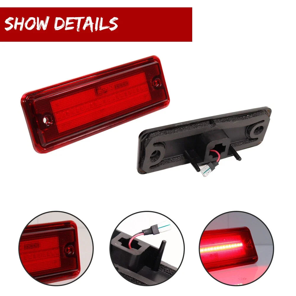 Red Lens Rear Side Marker Reflector Lamps for El Camino, Caballero, Malibu (1978–1987)