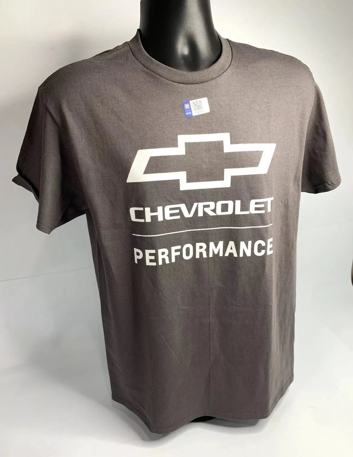 Chevrolet Performance Gray T Shirt Script Logo w Bowtie Emblem (2010–2024)