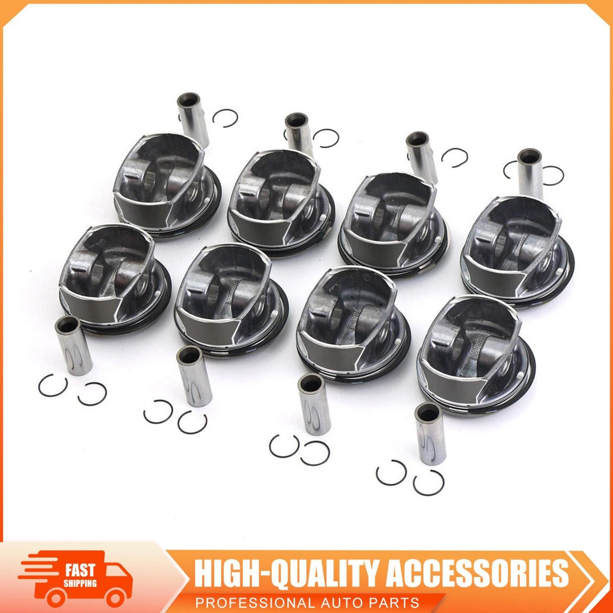 Set of 8 Pistons & Rings Kit for Porsche Cayenne Panamera S GTS (2003–2016)