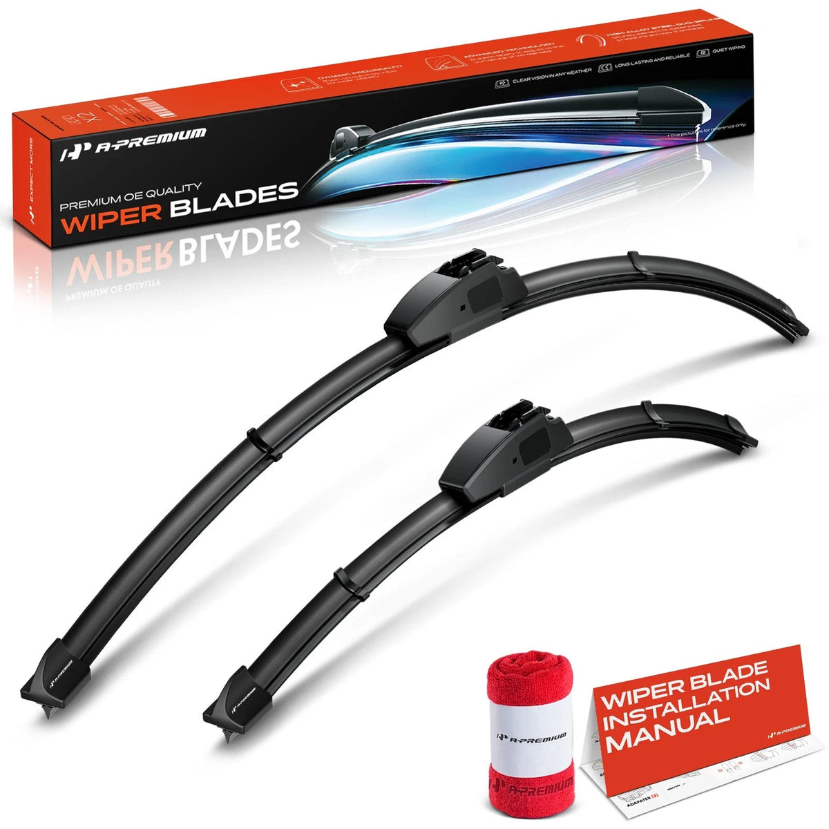 2X Front 26" & 18" Windshield Wiper Blades for Toyota Prius (2023–2024)