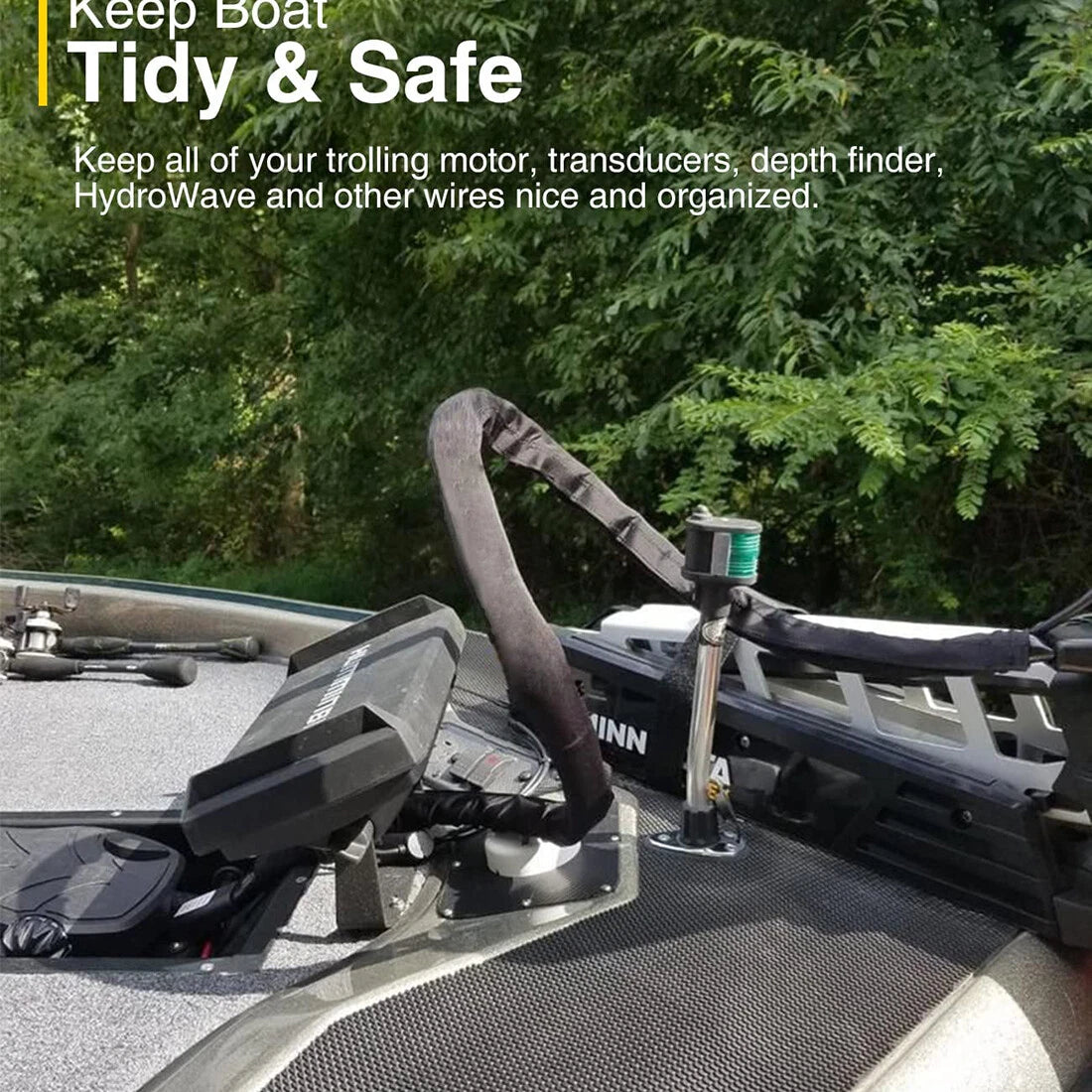 Trolling Motor Cable Organizer Sleeve for (60 inches)
