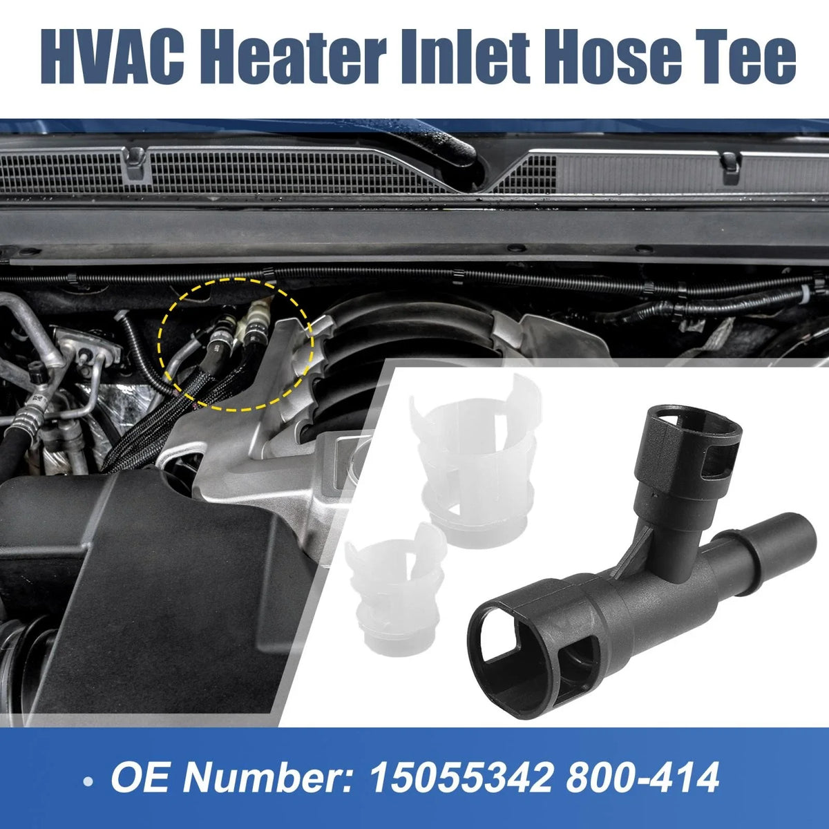 HVAC Heater Hose Connector 15055342 800-414 for Cadillac Chevrolet GMC 
