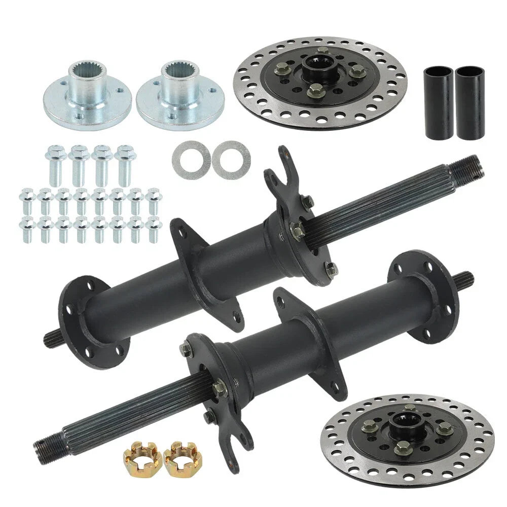 Rear Axle Kit with 3 Stud Hub for Go Kart Golf Cart ATV (Fits 5" Wheels)
