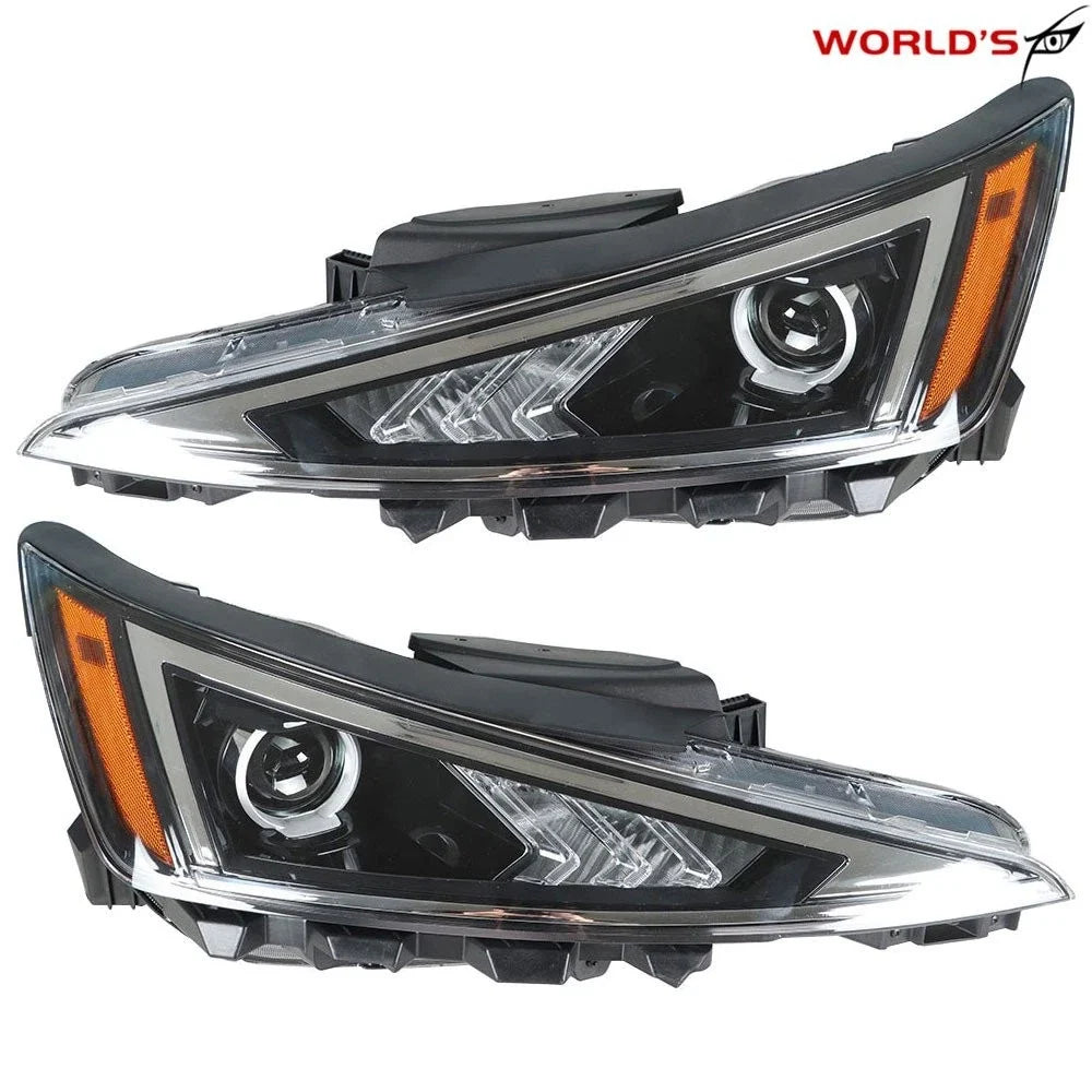 Set of 2 Front Headlights for Hyundai Elantra (2019–2020) Black Housing