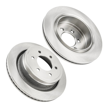 2X Vented Rear Disc Brake Rotors for 2012-2018 Ford F-150 (6-Lug)