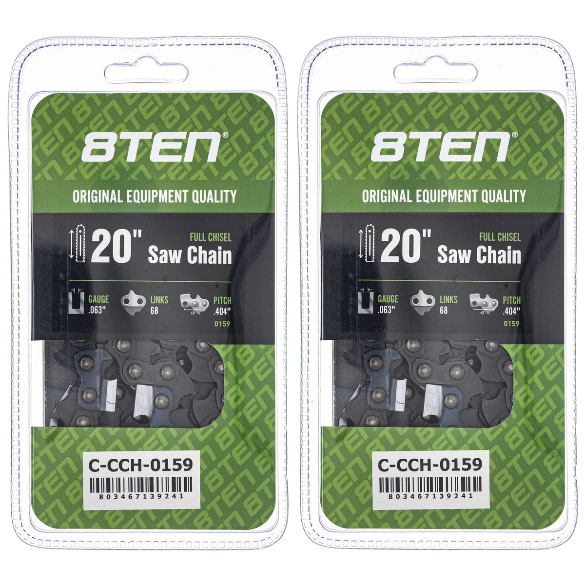 2-Pack Chainsaw Chain 20 Inch .063 .404 68DL for Stihl MS 064 660 056 088 084