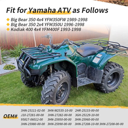 Front Brake Drum Plate Cover Shoes Cylinder Kit for Yamaha Kodiak 400 (1993–1998)