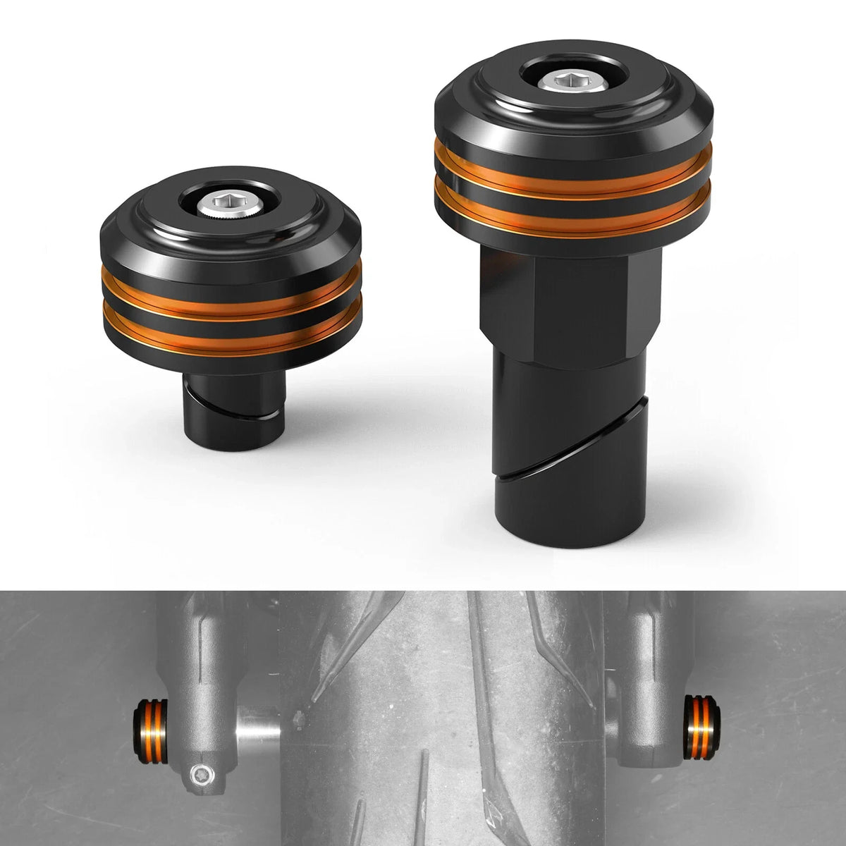 Set of 2 Anodized Front Axle Cap Nut Covers for Harley CVO Pan America (2024)
