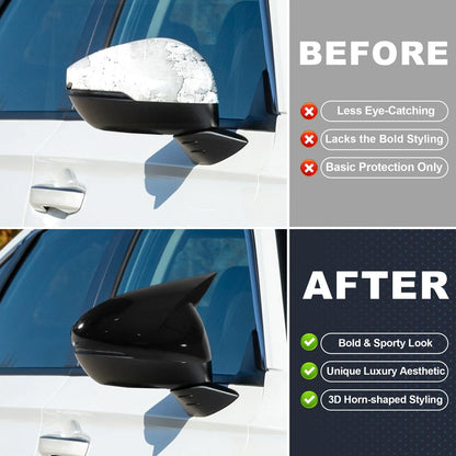 2X Left Right Side Ox Horn Wing Mirror Cover for Honda Civic (2022–2025)